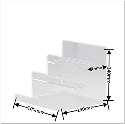 Acrylic Wallet Display Stand Holder Acrylic Jewelry Display Riser Shelf Showcase Fixtures (3-tier)...
