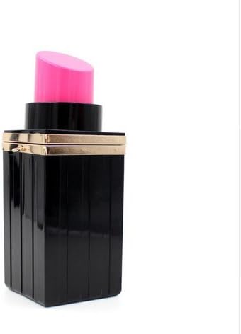 Women Acrylic Black Lipstick Shape Evening Bags Purses Clutch Vintage Banquet Handbag...