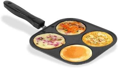 Pancake Pan 4-Cup Mold Blini Pan Silver Dollar Breakfast Pan Mini Pancake Maker Fried Egg Cooker Pancake Griddle Plett Pan Breakfast Maker Non Sti...