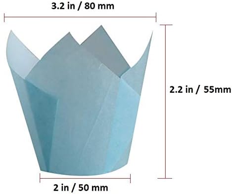 200 PCS Tulip Cupcake Liner Baking Cups Paper Cupcake and Muffin Baking Cups for Baby Showers,Weddings, Birthdays, Colourful and Natural (Ten Colo...