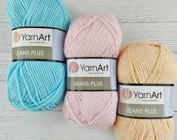 Yarn Art Jeans Plus Yarn, 55% Cotton 45% Polyacrylic, 100 g (3.5 oz), 160 m (174 yds), Yarn Weight: 4 : Worsted-Aran (74)......