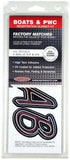Hardline Products Series 400 Factory Matched 3-Inch Boat & PWC Registration Number Kit - Burgundy/Black - RUBKG400...