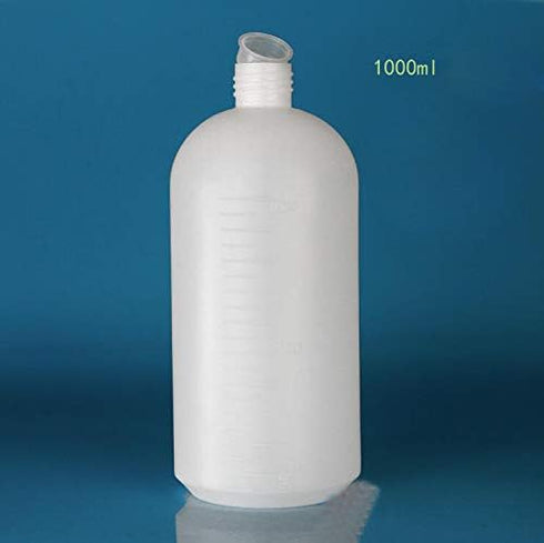 2PCS 1000ml/34oz Plastic Small Mouth Graduated Lab Chemical Reagent Bottle Sample Sealing Bottle with Inner Plug Leak-proof Laboratory Reagent Bot...