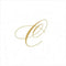 Entertaining with Caspari White Pearl Paper Linen Cocktail Napkins, Monogram Initial C, Pack of 30 (2900CG.C)...