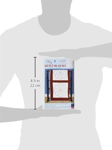 Jack Dempsey XX Pinwheel 18" Quilt Blocks, King, White...