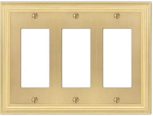 Hallcrest 3 Gang Rocker Metal Wall Plate...