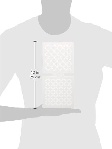 Designer Stencils Quilting Miniprint Cookie Stencil Set, Beige/semi-transparent...