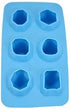 Fairly Odd Novelties Jewels Diamond Gem Flexible Shape 6 Ice Cube Tray Mold Blue Rubber Novelty Gag Gift, One Size...