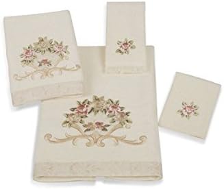 Avanti Linens Rosefan Fingertip Towel, Ivory, 18.00" x 11.00"...
