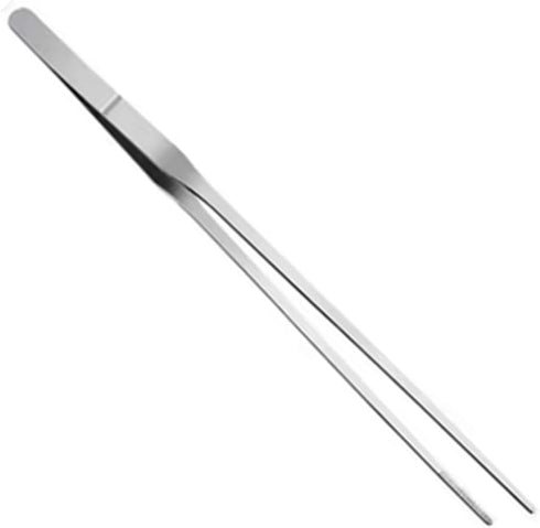 2 Pcs Stainless Steel Polished Extra-Long 10.6 inch Tongs Tweezers with Precision Serrated Tips for Garden, Aquarium Fish Tank, Kitchen, Indoor & ...