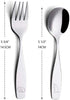 ANNOVA Children's Flatware 6 Pieces Set - Stainless Steel Silverware 3 x Safe Forks, 3 x Dinner Spoons - Kids Toddler Utensils Lunch Box (Engraved...