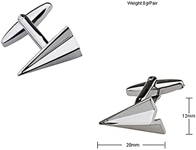 Paper Plane Cuff Links Silver Color Cute Cufflinks With Gift Box...