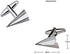 Paper Plane Cuff Links Silver Color Cute Cufflinks With Gift Box...