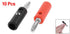 uxcell a13051400ux0579 Plastic Shell Audio Speaker Cable Banana Connector Black Red (Pack of 10)...