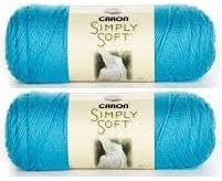 Bulk Buy: Caron Simply Soft Yarn Solids (2-Pack) (Blue Mint)......