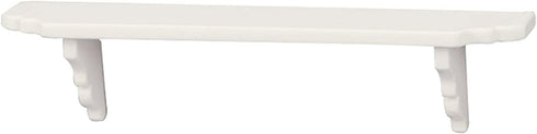2Pcs White Dollhouse Wall Shelf, 1:12 Scale Miniature Dollhouse Accessories, White Doll House Storage Wall Shelf for Kitchen Scene White Dolls and...