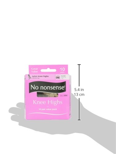 No Nonsense Knee High Value Pack, Nude Color, 10 ct...