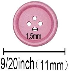 Libiline 100pcs Resin Button Solid Color 4Holes Craft Clothe Sewing Card Making Sweater Shirt (Multi-color, 9/20"(11mm))...