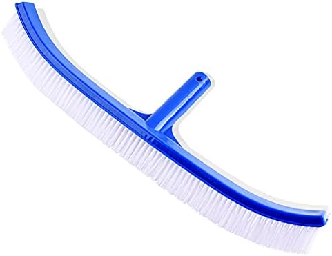 UMARDOO Pool Brushes for Cleaning Pool Walls, 17.5" Premium Nylon Bristles Pool Brush Head Curved Ends High-Efficiency Pool Scrub Brush for above ...