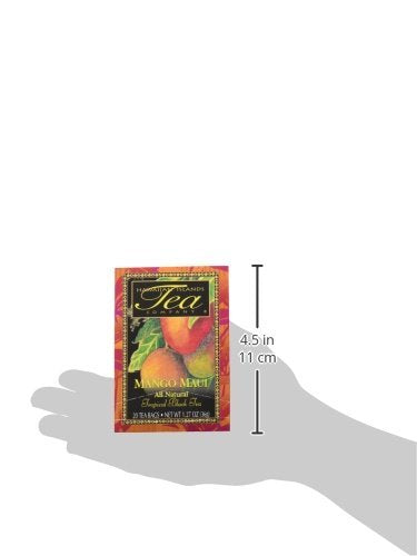 Hawaiian Islands Tea Company Mango Maui Black Tea, All Natural - 20 Teabags (1 Box)...