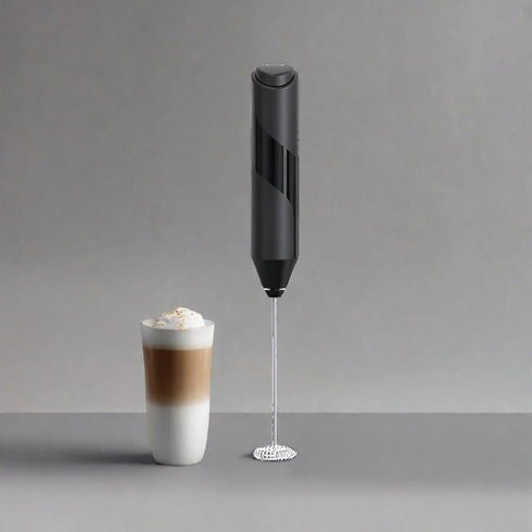 Cuisinox Electric Milk Frother Handheld Stainless Steel Battery Powered Foam Maker, Whisk Drink Mixer Blender For Coffee, Frappe, Latte, Macchiato...