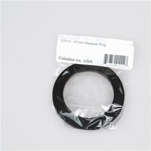 Fotodiox 58mm - 67mm, 58-67mm Macro Close-up Reverse Ring, Anodized Black Metal Ring, for Nikon, Canon, Sony, Olympus, Pentax, Panasonic, Samsung ...