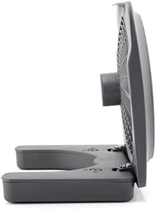 O2COOL Treva 10-Inch Portable Desktop Air Circulation Battery Fan, 2 Speed, Compact Folding & Tilt Design, with AC Adapter (Graphite)...