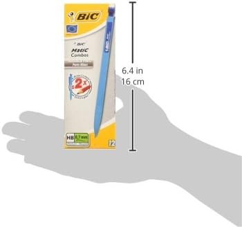 Bic Matic Fun 0.7mm Mechanical Pencils - Assorted Colours, Box of 12,Yellow,Blue,Green,White...