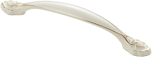 Modern Style Zinc Alloy Handle, Solid Ivory White Gold Edge Handle Wardrobe Bedside Cabinet Tv Cabinet Dressing Table Drawer Handle Hardware Furni...
