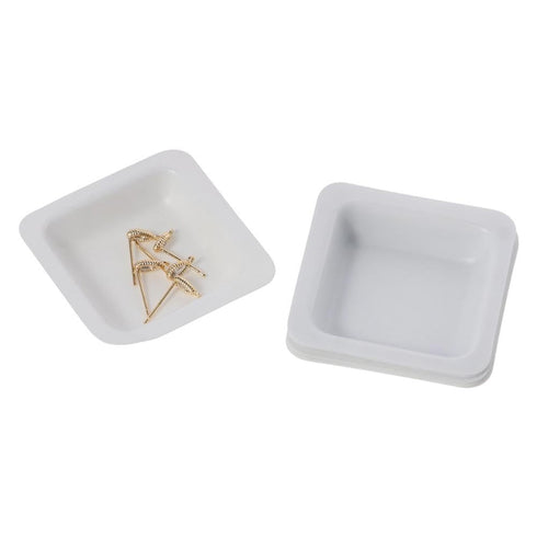 Weighing Dishes 100pcs Plastic New White Square Dish Laboratory Equipment 7ml Weigh Boat Set Measuring Storing Powders Liquids...