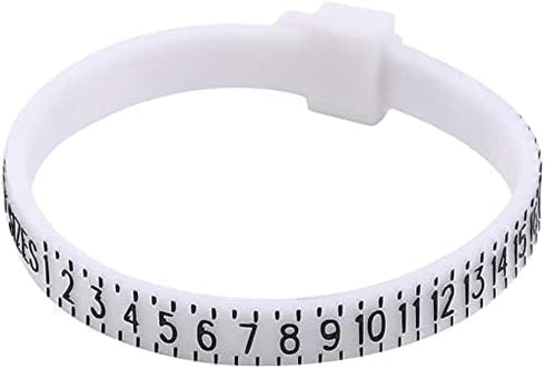 1Pc White Finger Measuring Belt Jewelry Measurement Plastic Unisex Ring Sizer Supplies,United States Attractive Design?Jewelry Sizers and Mandrels...