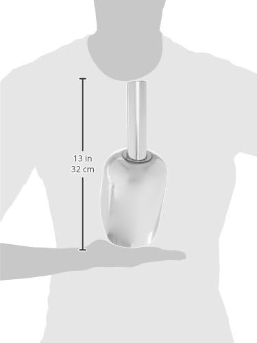 Winco Stainless Steel Utility Scoop, 2-Quart, Medium, Stainless Steel...