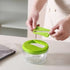 3 in 1 Manual Food Processor Vegetable Chopper dicer for onions garlic fruit nuts Hand Pull String Cutter Slicer Strip Cutter BPA FREE,2 cup,Gray...
