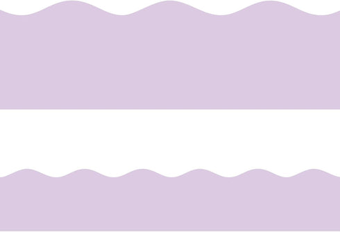 Lavender Bulletin Board Border Light Purple Scalloped Border Trim for Classroom 52ft One Roll...
