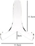 2 Pieces Acrylic Plate Stand 60-Degree Angle Acrylic Book Stand Acrylic Easel Acrylic Plaque Stand Table Top Easel Card Picture Stands Plate Holde...