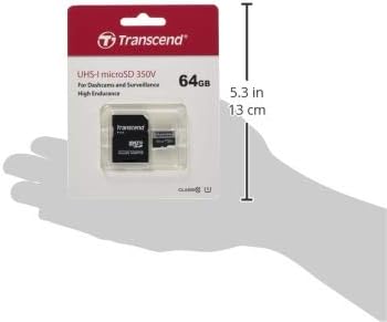 Transcend TS64GUSD350V 64GB UHS-I U1 Micro SD Memory Card...