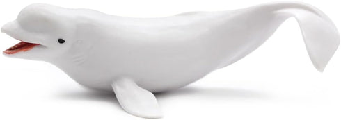 Solid Sea Animals Educational Toys,Simulation Ocean Shark Sea Creature Toy for Toddlers Kids (Middle Beluga)...