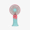 New Cartoon Fruit Handheld Fan USB Charging 2-speed Wind with base Portable Fan Summer Fan Gift fan (Dblue)...