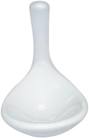 6 pcs Porcelain Egg Spoons Ceramic Spoons 4.7 inch Coffee Dessert Yogurt Tea Milky Tea White...