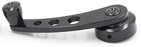 2Pcs Universal Car Window Handle Winder Riser Replacement Winder Crank Riser Window Handles Aluminum Alloy (Black)...