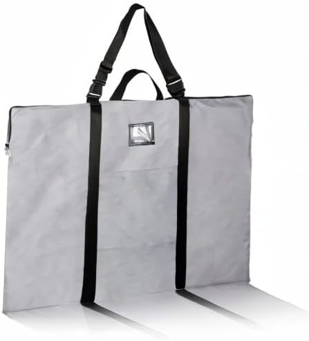 Large Size Art Portfolio Bag with Nylon Shoulder, 24 x 36 inches Light Weight Poster Storage Bag Board Holder with Handle and Zipper for Poster, S...
