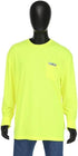 Safety Works High Visibility Economy Long Sleeve Shirt with Pocket, Performance Wicking Material, Breathable, Yellow, Large, (SW46406-L)...