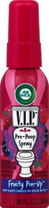 Air Wick V.I.P. Pre-Poop Toilet Spray, Up to 100 uses, Contains Essential Oils, Fruity Pin-up Scent, Travel size, 1.85 oz, Holiday Gifts, White El...