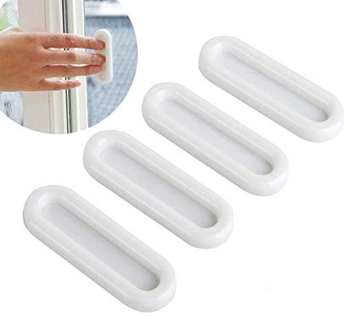 4 Pieces Self-Stick Instant Cabinet Drawer Handle Helper, Auxiliary Kitchen Cabinet Door Window Handle Sticker...