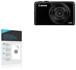 BoxWave Screen Protector Compatible with Canon PowerShot S90 - ClearTouch Crystal, HD Crystal Film Skin to Shield Against Scratches...