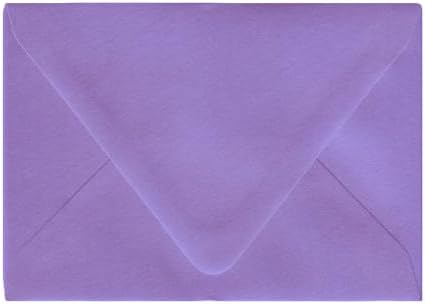 Grape Jelly Purple A1 Euro Flap Envelopes, 3 5/8 x 5 1/8 inches, Set of 10, Made from Pop-Tone Paper...