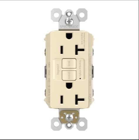 Legrand radiant 2097LACCD12 20 Amp GFCI Self Test Decorator Duplex Outlet, Light Almond (1 Count)......