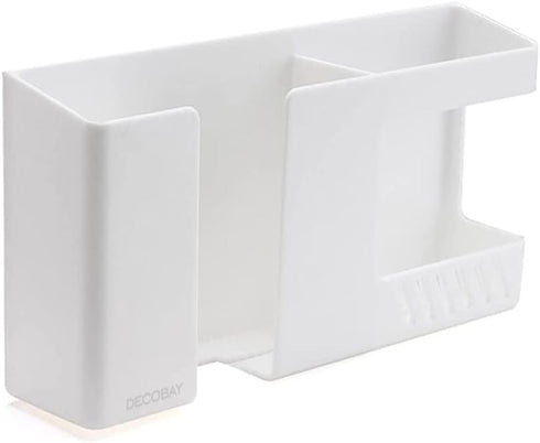 D3 Wall Mount Phone Holder, Punch-Free Wall-Mounted Mobile Phones Charging to Stand, Sticky Remote Control Storage Box Bedside Mobile Phone Rack, ...