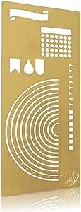 Stainless Steel Metal Stencil Ruler ISemi Circle Habit Tracker Template Dotted DIY Habit Tracker Accessory Kit Journal Calendar Agenda Scrapbook A...