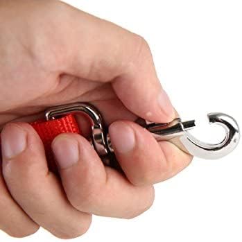 Strong Nylon Dog Leash with 2-Layer, 4 FT/ 6 FT/ 7FT Long, 1 Inch Wide for Medium Large Dogs (Orange, 1'' x 2 FT)...